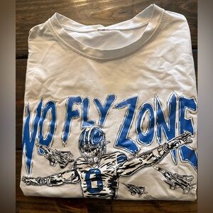 No Fly Zone Blue Graphic Tee (M)
